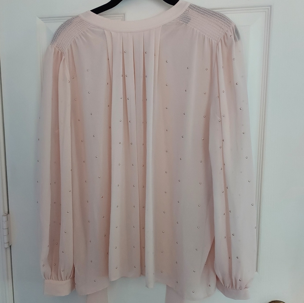 Ann Taylor Pink Long Sleeve Blouse, Business Top